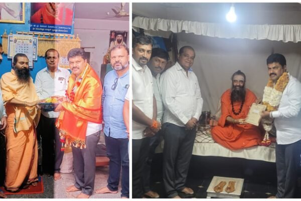 ಪುತ್ರನ ವಿವಾಹಕ್ಕೆ ಮಳಲಿಮಠದ ಶ್ರೀಗಳಿಗೆ ಹಾಗೂ ಬೃಹನ್ಮಠದ ಶ್ರೀಗಳಿಗೆ ಅಹ್ವಾನ ನೀಡಿದ ಸಂಸದ ಬಿ.ವೈ.ರಾಘವೇಂದ್ರ