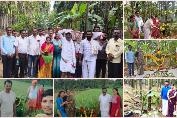 ರಿಪ್ಪನ್ ಪೇಟೆ ಸುತ್ತಮುತ್ತ ಭೂಮಿ ಹುಣ್ಣಿಮೆ ಸಂಭ್ರಮ – ಹರತಾಳು ಹಾಲಪ್ಪ ಕುಟುಂಬದಿಂದ ಭೂಮಿ ಪೂಜೆ